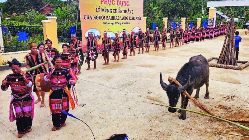 Lễ hội “Mừng chiến thắng” của người Ba Na làng Đăk Asêl cảm tạ thần linh đã ban cho dân làng sức khỏe, mùa màng tươi tốt, là dịp để gắn kết, sẻ chia việc chung của làng.