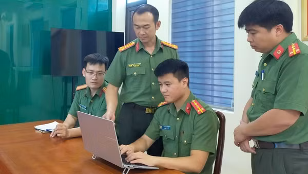 Lực lượng an ninh mạng tăng cường rà soát, nắm bắt tình hình. (Ảnh: Công an tỉnh Thanh Hóa)
