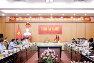 Toàn cảnh cuộc họp Ban chỉ đạo kỳ thi tốt nghiệp Trung học phổ thông năm 2025.