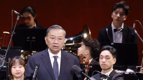 Tổng Bí thư, Chủ tịch nước Tô Lâm phát biểu tại chương trình. (Ảnh: Thống Nhất /TTXVN)