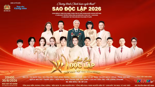 Poster Chương trình chính luận nghệ thuật “Sao Độc lập” năm 2026 (Ảnh: Ban tổ chức)