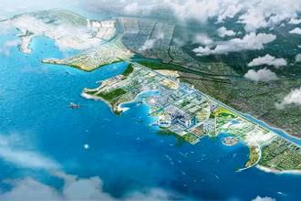 Ảnh minh họa: Phối cảnh Khu kinh tế Ninh Cơ. (Ảnh: Ủy ban nhân dân tỉnh Nam Định)