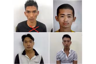 Cơ quan Cảnh sát điều tra Công an thành phố Hải Phòng đã ra quyết định tạm giữ hình sự đối tượng Phạm Văn Trường (ảnh trên bên trái, đánh dấu X trong ảnh) và 3 đối tượng để tiếp tục điều tra, xử lý theo quy định của pháp luật. (Ảnh: Công an Hải Phòng)