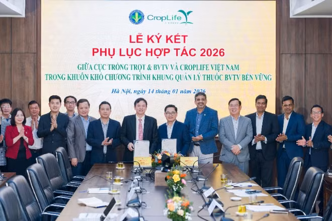 Cục Trồng trọt và Bảo vệ thực vật (Bộ Nông nghiệp và Môi trường) và Hiệp hội CropLife Việt Nam ký kết phụ lục hoạt động hợp tác năm 2026.