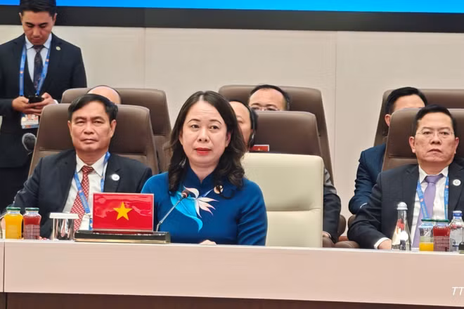 Phó Chủ tịch nước Võ Thị Ánh Xuân tham dự Hội nghị thượng đỉnh Tổ chức Hợp tác Thượng Hải mở rộng (SCO plus), ngày 1/9/2026, tại thủ đô Bishkek, Kyrgyzstan. (Ảnh: TTXVN)