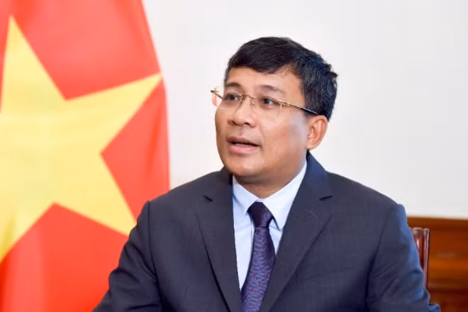 Đồng chí Nguyễn Minh Vũ, Ủy viên dự khuyết Trung ương Đảng, Thứ trưởng Thường trực Bộ Ngoại giao, Chủ tịch Hội nghị các quốc gia thành viên Công ước Liên hợp quốc về Luật Biển lần thứ 35. (Ảnh: Bộ Ngoại giao)