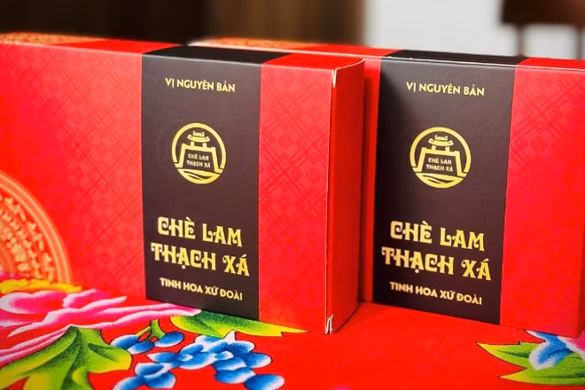 Chè lam Thạch Xá được thiết kế bao bì sản phẩm đẹp, bắt mắt.