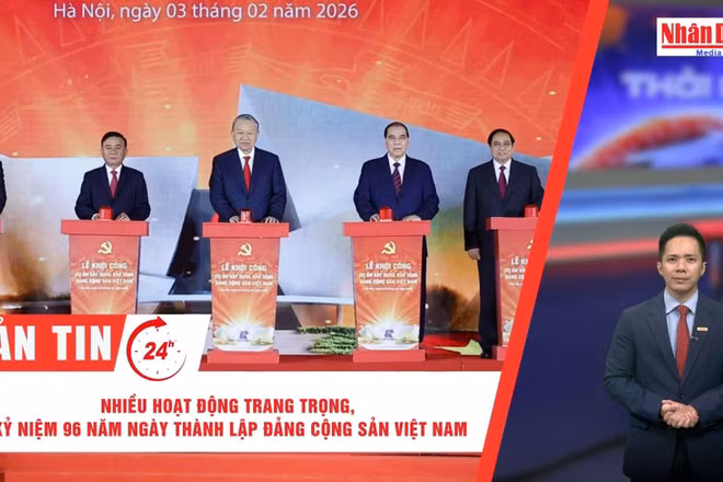 [Video] Thời sự 24h ngày 3/2/2026: Nhiều hoạt động trang trọng, kỷ niệm 96 năm ngày thành lập Đảng Cộng sản Việt Nam