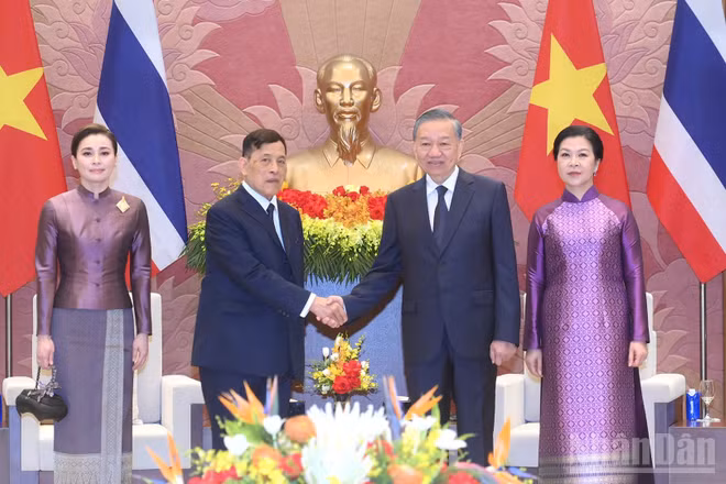 Tổng Bí thư, Chủ tịch nước Tô Lâm hội đàm với Nhà vua Vương quốc Thái Lan Maha Vajiralongkorn Phra Vajiraklaochaoyuhua, tại Nhà Quốc hội, ngày 15/9/2026. (Ảnh: ĐĂNG KHOA) 