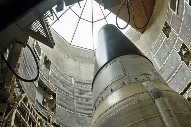 Tên lửa liên lục địa có khả năng mang đầu đạn hạt nhân Titan II của Mỹ. (Ảnh: Sputnik/TTXVN)