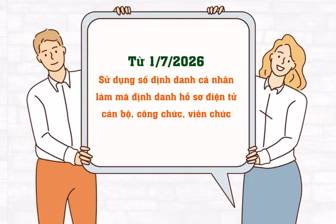 [Video] Thống nhất dùng số định danh cá nhân làm mã hồ sơ điện tử cán bộ, công chức, viên chức từ 1/7/2026