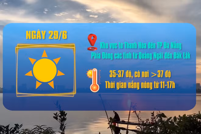 [Video] Nắng nóng diện rộng ở Trung Bộ có khả năng kết thúc từ ngày 1/7