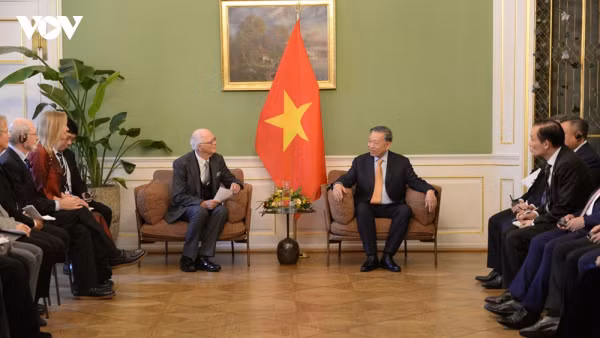 Tổng Bí thư, Chủ tịch nước Tô Lâm tiếp Hội Hữu nghị Đan Mạch-Việt Nam. (Nguồn: VOV)