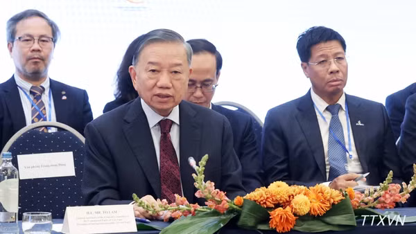 Tổng Bí thư, Chủ tịch nước Tô Lâm phát biểu tại Tọa đàm. (Ảnh: TTXVN)