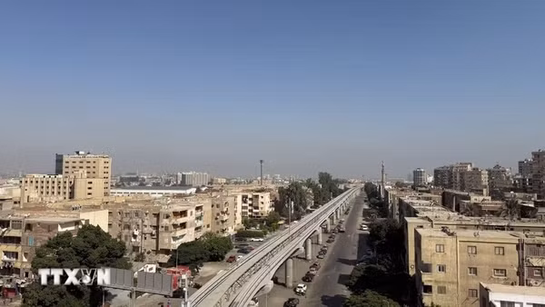 Một góc thủ đô Cairo. (Ảnh: Hoàng Nhương/TTXVN)