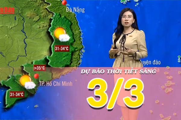 [Video] Dự báo thời tiết sáng ngày 3/3/2025
