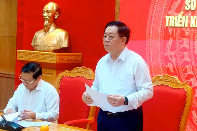Trưởng Ban Tuyên giáo Trung ương Nguyễn Trọng Nghĩa nhấn mạnh: cần nhận thức sâu sắc hơn nữa về vai trò, vị trí, tầm quan trọng của công tác thông tin đối ngoại. (Ảnh: VGP)