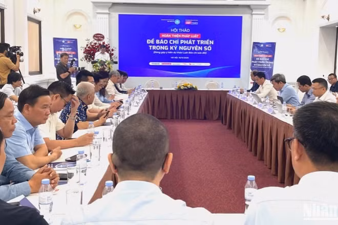 Hội thảo lấy ý kiến đóng góp vào Dự thảo Luật Báo chí (sửa đổi). 