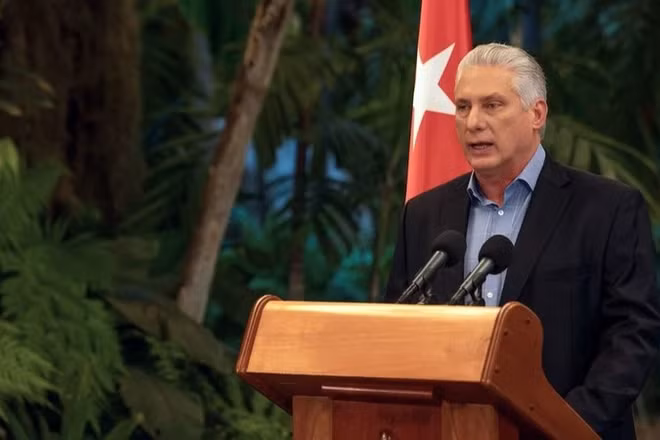 Chủ tịch Cuba Miguel Diaz-Canel. (Ảnh: TTXVN)