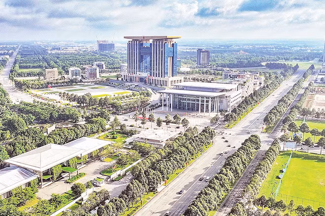 Một góc thành phố mới Bình Dương, là trung tâm Vùng đổi mới sáng tạo Bình Dương được ICF vinh danh. 