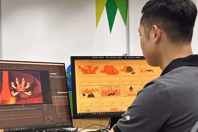 Sản xuất một cảnh phim hoạt hình Wolfoo chiếu rạp thời lượng 90 phút.