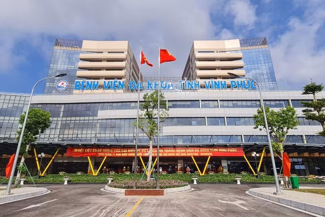 Bệnh viện đa khoa tỉnh Vĩnh Phúc được xây dựng hiện đại.