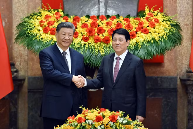 Chủ tịch nước Lương Cường và Tổng Bí thư, Chủ tịch Trung Quốc Tập Cận Bình.
