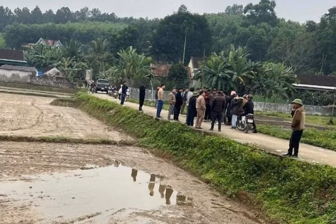 Khu vực xóm Xuân Phú, xã Đồng Thành, nơi xảy ra án mạng. Ảnh: TÚ NGUYỄN.