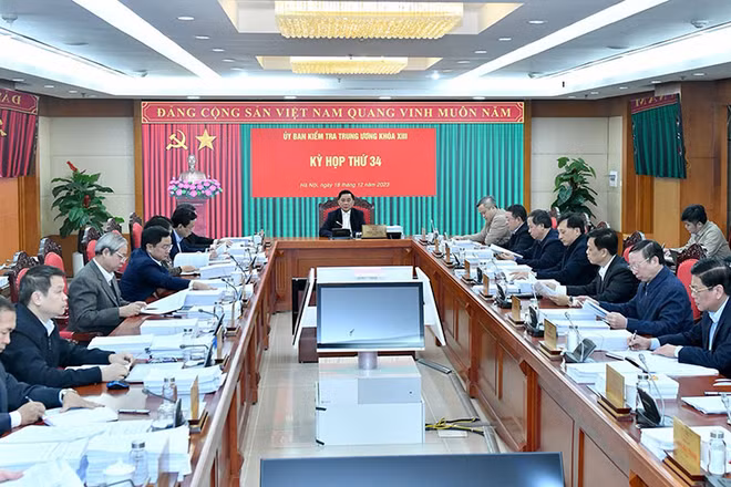 Tại kỳ họp thứ 34, Ủy ban Kiểm tra Trung ương đã xem xét, kết luận về những vi phạm xảy ra tại Ban cán sự đảng Bộ Công thương. (Ảnh ĐĂNG KHOA)