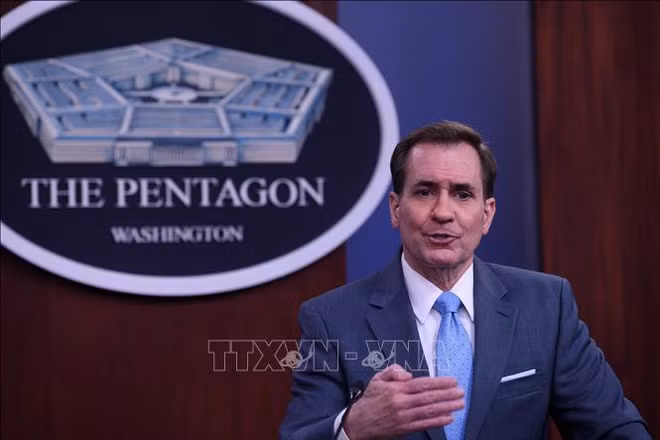 Phát ngôn viên Bộ Quốc phòng Mỹ John Kirby. (Ảnh: AFP/TTXVN)