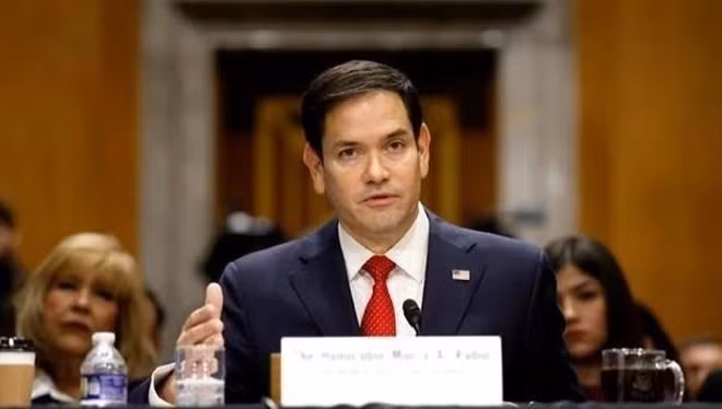 Ông Marco Rubio phát biểu trong phiên điều trần tại Thượng viện Mỹ ở Washington, DC, ngày 15/1/2025. (Ảnh: Getty Images/TTXVN) 