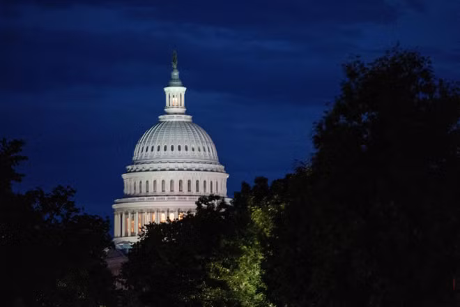 Quang cảnh Điện Capitol, Washington, D.C., Mỹ. (Ảnh: Reuters)