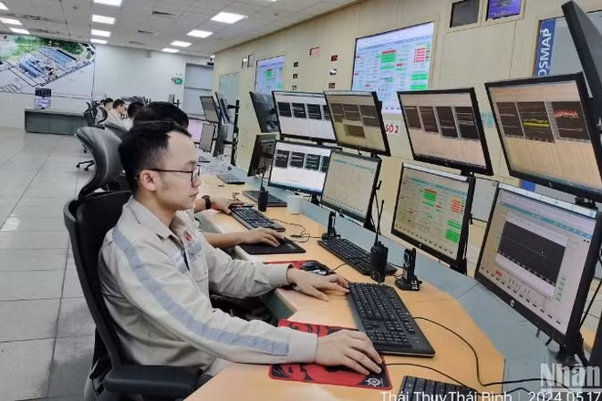 Phòng điều độ trung tâm tại Nhà máy Nhiệt điện Thái Bình 2.