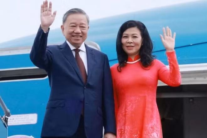 Tổng Bí thư, Chủ tịch nước Tô Lâm và Phu nhân.