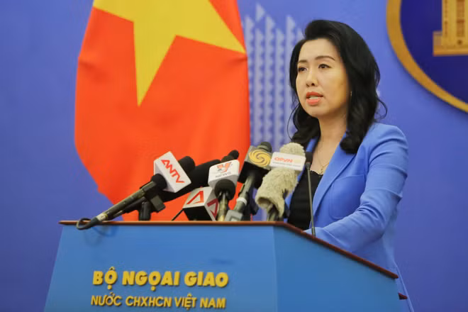Người phát ngôn Bộ Ngoại giao Lê Thị Thu Hằng. (Ảnh: VGP) 