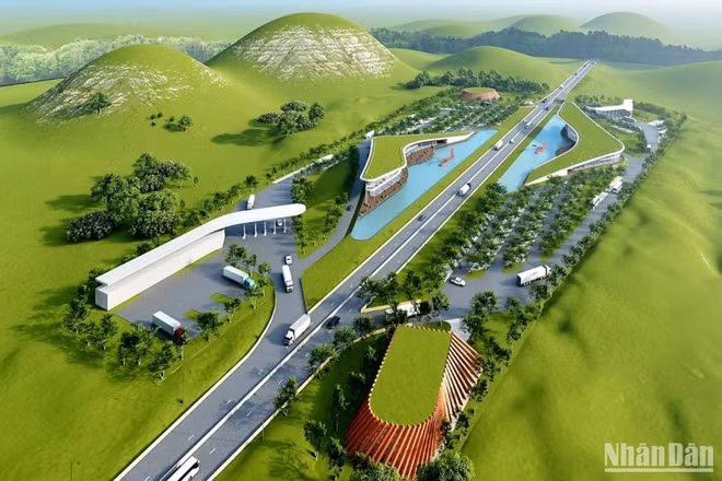 Phối cảnh một trạm dừng nghỉ trên đường cao tốc bắc-nam.