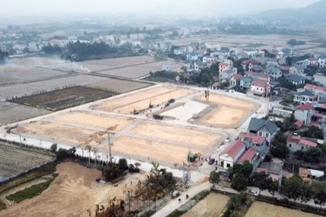 Khu đất đấu giá tại huyện Sóc Sơn. 