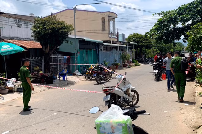 Hiện trường nơi xảy ra án mạng tại xã Hải Ninh, huyện Bắc Bình, tỉnh Bình Thuận.