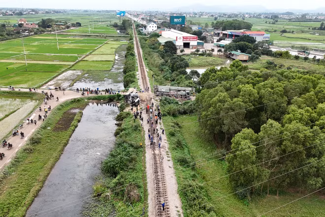 Hiện trường vụ va chạm.
