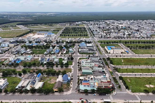 Một góc khu tái định cư Lộc An-Bình Sơn.