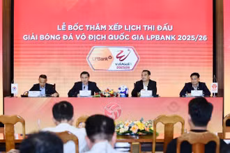 Toàn cảnh lễ bốc thăm xếp lịch thi đấu V.League 1 - 2025/2026.
