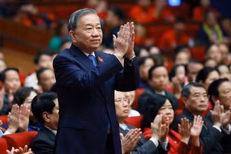 Tổng Bí thư Tô Lâm dự Đại hội Thi đua yêu nước toàn quốc lần thứ XI. (Ảnh: TTXVN)