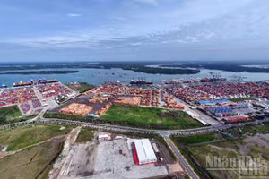 Cái Mép Hạ nhìn từ Cái Mép-Thị Vải.