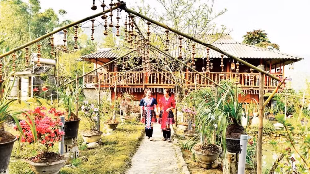 Bản làng du lịch cộng đồng Lao Chải 1, tỉnh Lai Châu. (Ảnh: NGUYỄN ĐĂNG)