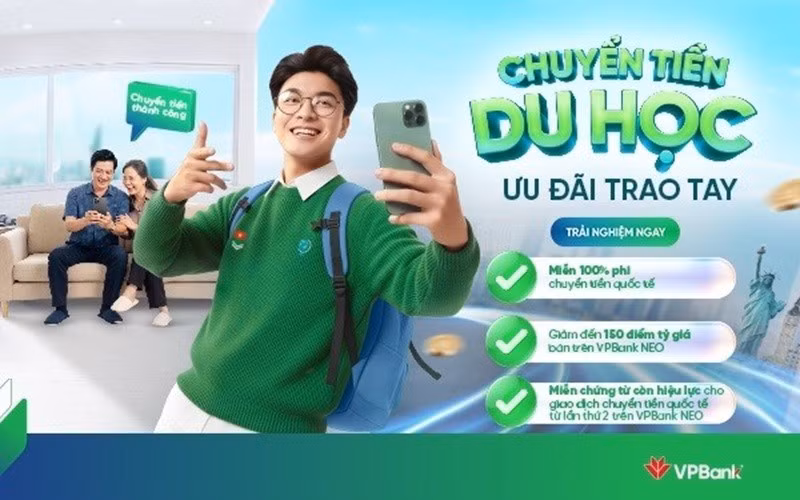 Đơn giản hóa việc chuyển học phí, sinh hoạt phí cho du học sinh tại VPBank.