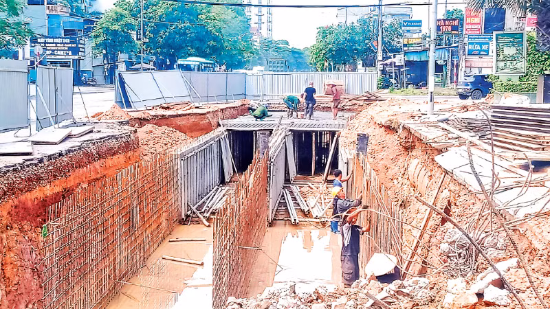 Hệ thống thoát nước được xây mới, cải tạo để chống ngập úng khu vực Hoàng Gia, khu vực đô thị trung tâm tỉnh Thái Nguyên. (Ảnh: THẾ BÌNH)