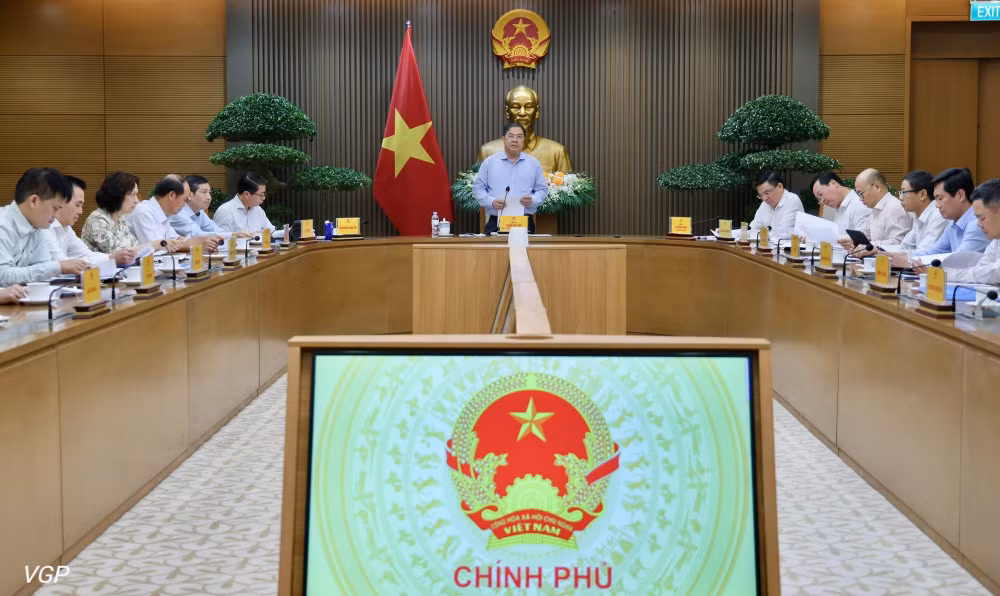 Phó Thủ tướng Thường trực Phạm Gia Túc chủ trì phiên họp Ban Công tác liên ngành đối ngoại và hội nhập quốc tế về kinh tế và khoa học-công nghệ. (Ảnh: chinhphu.vn/Phương Nguyên)