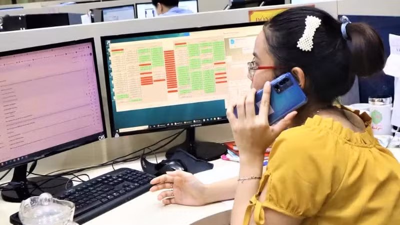 Phòng điều hành tại Trung tâm Dự báo khí tượng thủy văn quốc gia.
