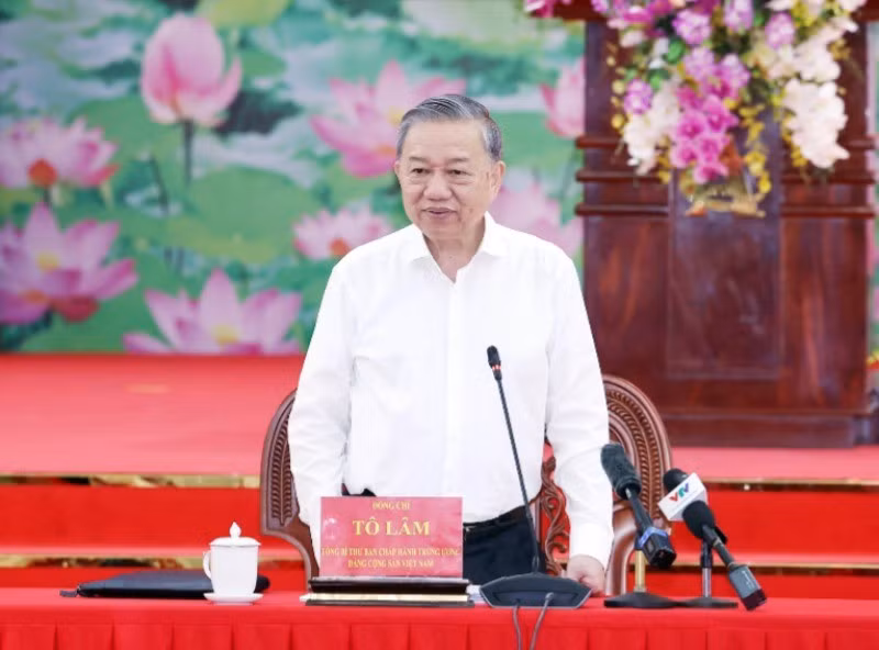 Tổng Bí thư Tô Lâm phát biểu. (Ảnh: Thống Nhất/TTXVN) 