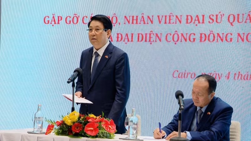 Chủ tịch nước phát biểu tại cuộc gặp.